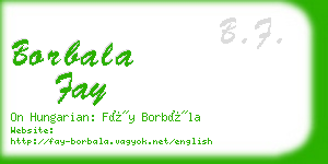 borbala fay business card